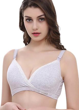 Хлопковый бюстгальтер для кормления с отстегивающейся чашкой