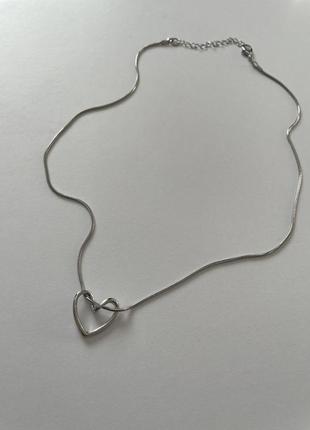 Цепочка с сердечком, цепочка молния