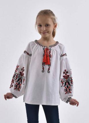 Вишиванка для дівчинки "берегиня" біла