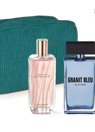 Дует ароматів від ів роше evidence евіденс  granit bleu