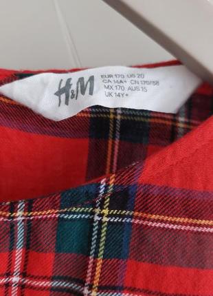 Блуза в клетку h&amp;m 13-14 лет 6