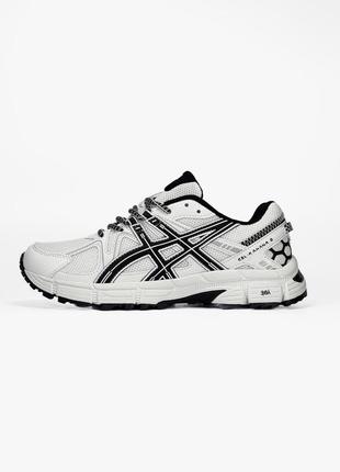 Кроссовки asics gel kahana 8 white/black, кроссовки женские ассикс белые, кроссовки демисезонные, женские кроссовки ассикс