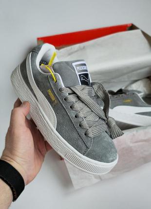 Кроссовки puma suede xl • grey white