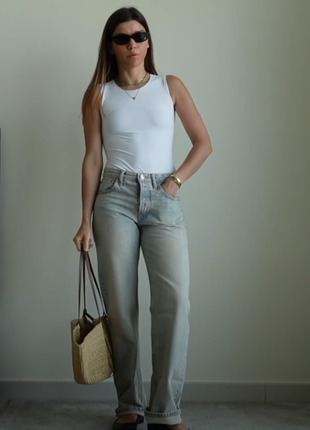 Прямые джинсы zara 38, 40