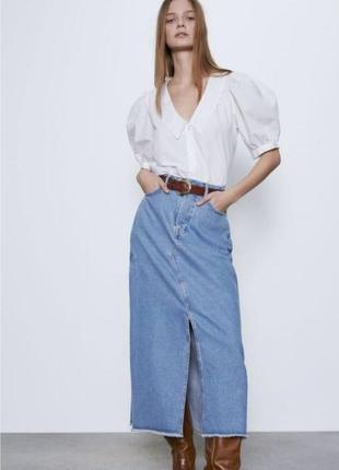 Миленька🍭 блузка zara м поплиновая