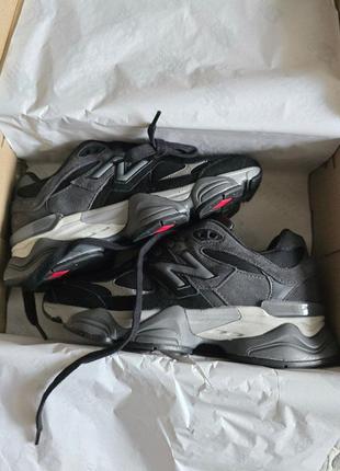 Шкіряні кросівки new balance 9060 •black grey