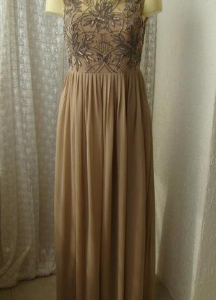 Сукня вечірня в підлогу lace&beads р.42-44 7587