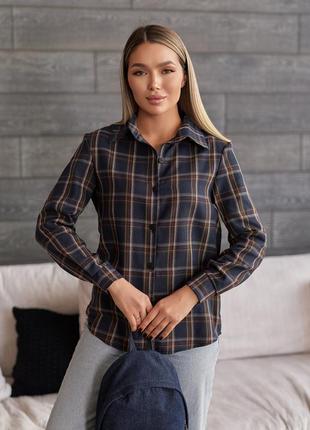 Жіноча сорочка в клітинку оверсайз 👌 картата рубашка вільного крою