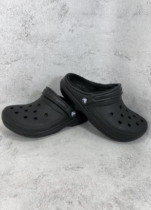 Классические утепленные шлепанцы crocs lined2 фото