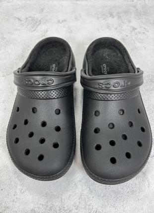 Классические утепленные шлепанцы crocs lined4 фото