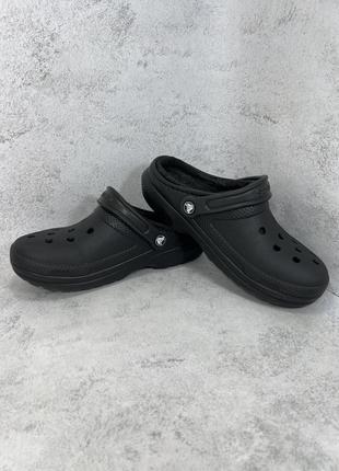 Классические утепленные шлепанцы crocs lined3 фото