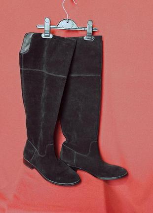 Высокие демисезонные замшевые ботинки 41р