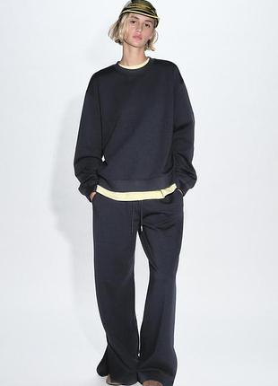 Костюм zara розмір l світшот/ штани палаццо на весну