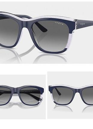 Vogue eyewear v05557s солнцезащитные очки  blue transparent lilac glitter grey gradient
