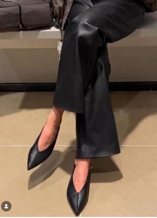 Zara балетки чорні