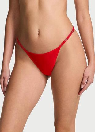 Трусики червоні стрінги стрази оригінал victoria’s secret 5