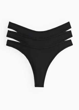 3 пары трусиков стрингов из микрофибры h&m