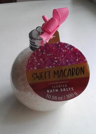 Ароматизированная соль для ванн, аромаванны sweet macaron 300 г