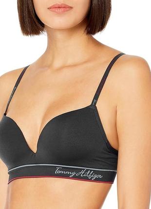 Tommy hilfiger бралет women's seamless lightly lined lounge bralette black