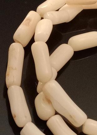 Антикварные бусы колье натуральный белый коралл2 фото