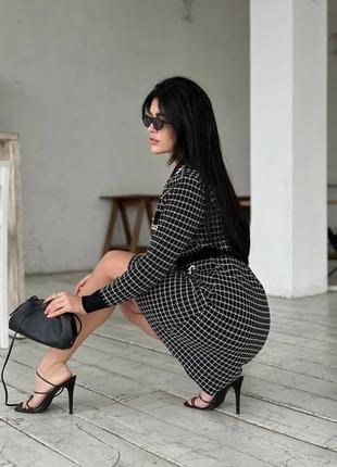 Лаконічна чорна-біла сукня з перлиною обробкою♥️питайте наявність перед замовленням!❤️25475 фото