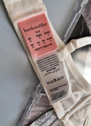 Белый кружевной бралет 70b hunkemoller нитевичка9 фото