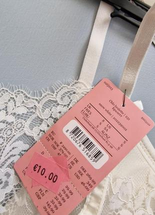 Белый кружевной бралет 70b hunkemoller нитевичка5 фото