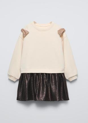 Платье zara с бантиками платья свитшот размер 92, 104, 110