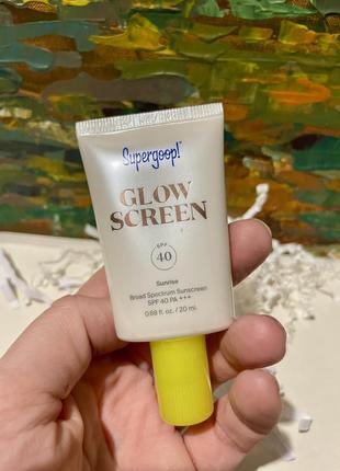 Солнцезащитный крем для лица с сияющим финишем supergoop! glow screen spf 40 (sunrise)
