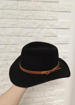 Stetson olney р. l шляпа ковбойский черный шерстяной мужской колбоя шляпа3 фото