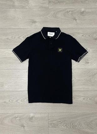 Чорна поло футболка лайл скотт lyle & scott patch, розмір xs(s), оригінал