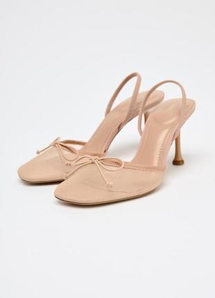 Сетчатые туфли без задника