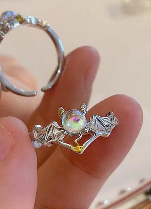 Кольцо серебро 925 демона тренд y2k