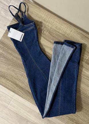 Джинсова сукня сарафан bershka