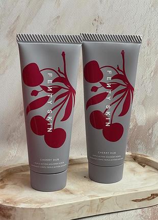 Скраб для тіла з aha кислотами потрійної дії  fenty beauty skin cherry dub triple action aha body scrub 60ml.