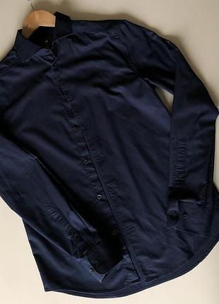 Рубашка приталенная рубашка слим фит рубашка slim fit