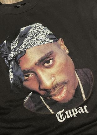 Bershka 2pac graphite sweatershirt s oversized m/l