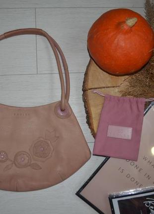 Фирменная кожаная сумка radley london оригинал пудра