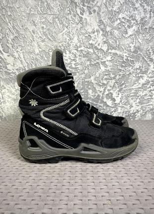 Lowa gore-tex сапожки ботинки 33 размер детские черные оригинал