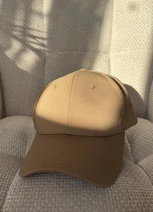 Бежевая кепка/ бейсболка унисекс