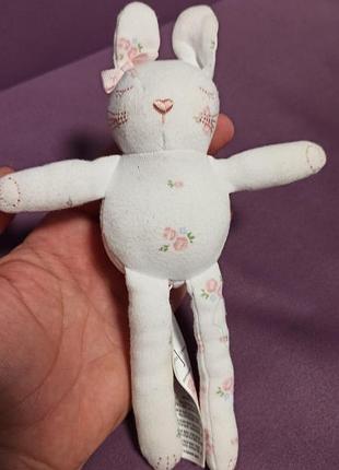 Мягкая игрушка розовый кролик jasper conran white floral bunny girls