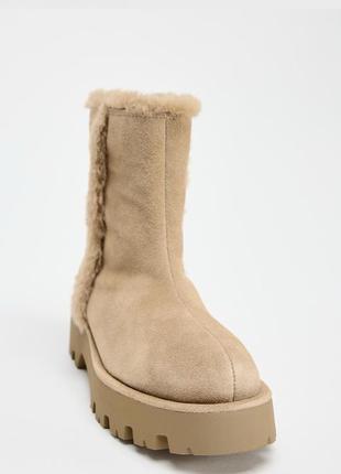 Zara кожаные ботинки4 фото