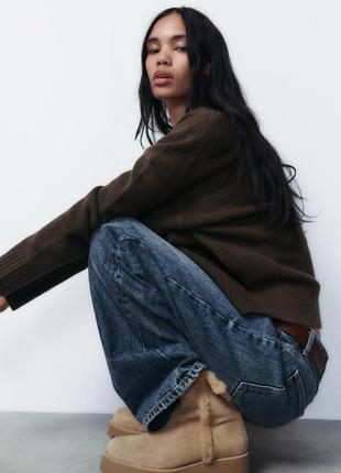 Zara кожаные ботинки5 фото