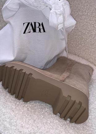 Zara кожаные ботинки7 фото