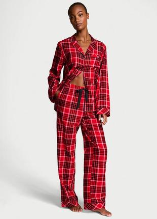 Victoria ́s victorias secret віктория сикрет піжама, костюм для сну flannel long pajama set