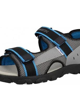 Geox детские сандалии босоножки strada dk grey lt blue