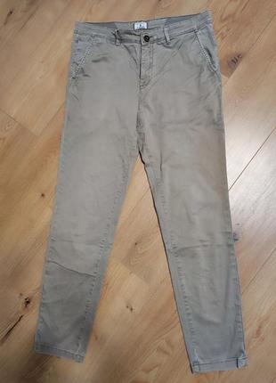 Брюки брюки мужские бежевые slim jack&jones man, размер l.