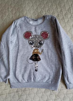 Світшот з аплікацією з паєток