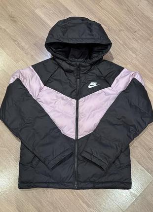 Куртка пуховик nike оригінал підліткова, розмір l 11-12 років, 147-158см