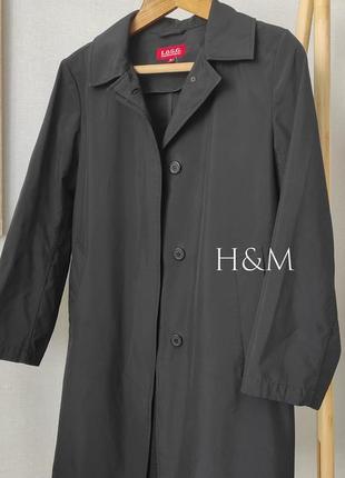 Черный плащ тренч женский h&m